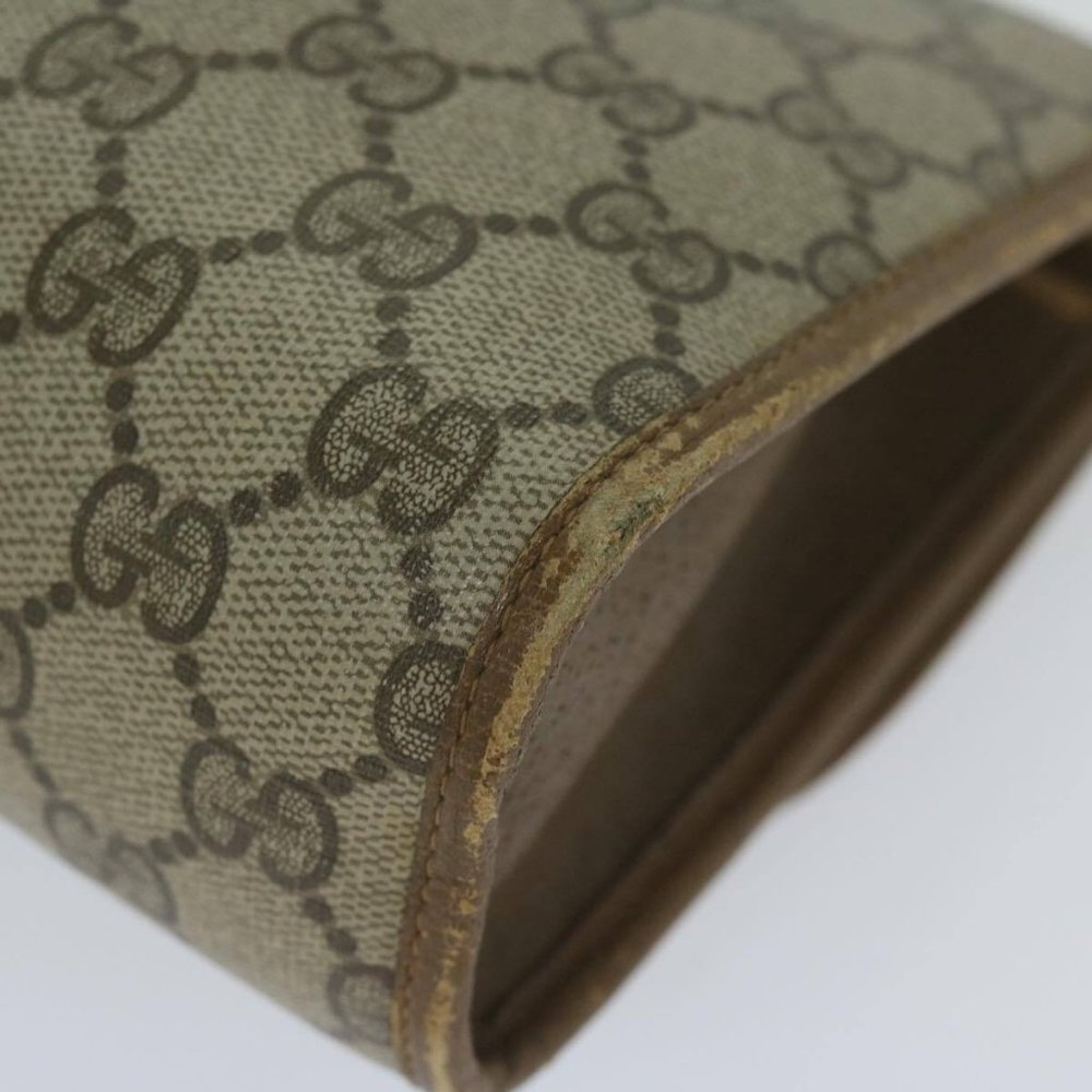 GUCCI GG Supreme Web Sherry Line Clutch Bag Beige Red 89 01 030 Auth - Picture 4 of 16